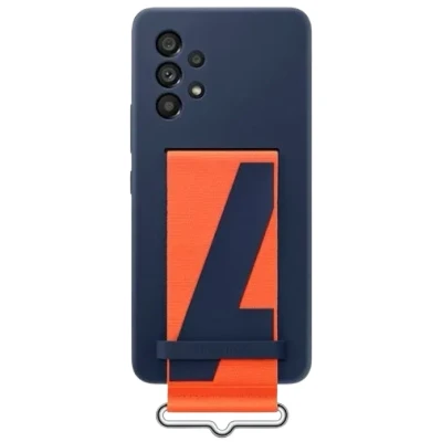 Abbildung von Samsung Silikon Back Cover Mit Band Blau Galaxy A53 5G
