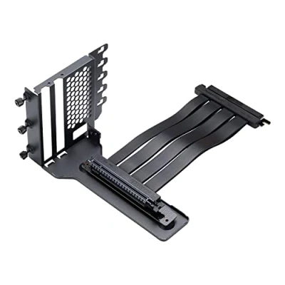 Abbildung von Phanteks Vertikales GPU Bracket II + PCI E 4.0 x16 Riser Flachbandkabel, 22 cm, Schwarz
