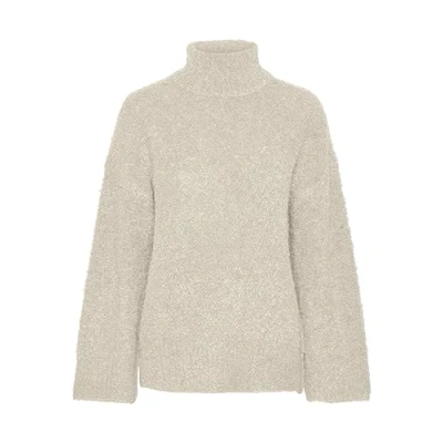 Abbildung von Pieces Pcnatherine HIGH NECK Strickpullover, Damen, Größe: Large, Birch