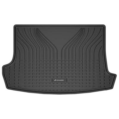 Abbildung von WALSER Premium Kofferraumwanne kompatibel mit VW T ROC (A11, D11) 07/2017 Heute, oberer Ladeboden, 100% passgenaue Kofferraum Schutzmatte Made in EU, robuste Antirutschmatte Auto