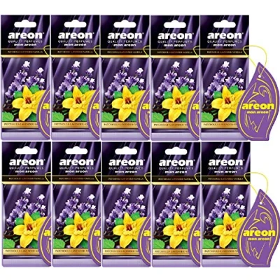 Abbildung von AREON Mon Auto Lufterfrischer Patchouli Lavendel Vanille Duft Autoduft Blume Anhänger Hängend Aufhängen Spiegel (Patchouli Lavender Vanilla x 1)