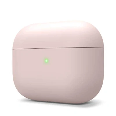 Abbildung von elago Liquid Hybrid Silikon Hülle entwickelt für Apple AirPods Pro Ladecase Dreischichtige Struktur : Voller Schutz, LED Sichtbar, Hochwertiges Schutzhülle Case (Sandrosa)