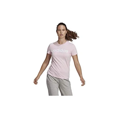 Abbildung von adidas Sportswear W LIN T Tshirt print, Damen, Größe: XS, Clear pink/white