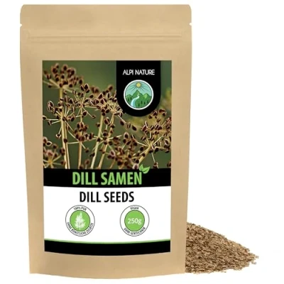 Abbildung von Dillsamen (250g), Dillsaat 100% naturrein, Gurkenkümmel natürlich ohne Zusätze, vegan, Dill Samen