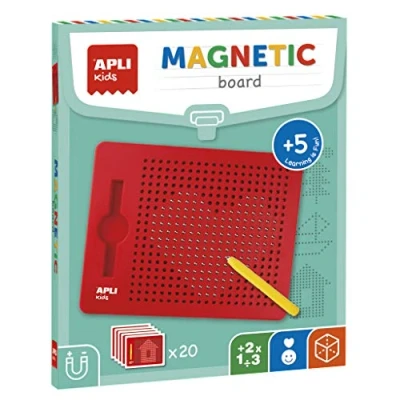 Abbildung von APLI Kids 17536 Magnettafel Pädagogische Tafel 215 x 12 170 mm mit Magnetstift und Karteikarten Beispiel