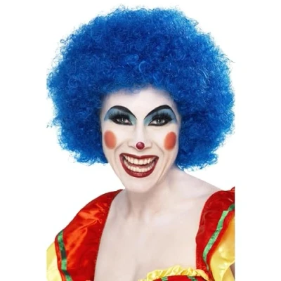 Abbildung von Smiffys Kostüm Perücke Clown blau, Blaues Clownskostüm Accessoire