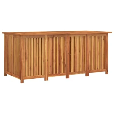 Abbildung von vidaXL Gartenbox, Auflagenbox mit Stauraum, Kissenbox Wasserfestem Beutel, Aufbewahrungsbox Gartentruhe Holztruhe, Massivholz Akazie