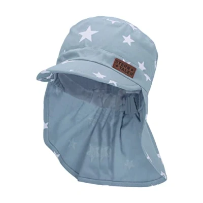 Abbildung von Sterntaler Baby Jungen Schirmmütze mit Nackenschutz Sterne Baby, Mützen aus Baumwolle himmelblau, 53