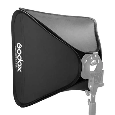 Abbildung von Godox 60 x cm Tragbare Faltbare Softbox Kit für Kamera,Fotografie,Studio,Blitz,Passend Bowens Elinchrom Mount