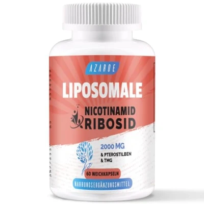 Abbildung von Liposomales Nicotinamid Ribosid 2000 mg mit TMG und Pterostilben Effizienter als NMN, Boost NAD+ 60 Softgels (60 stück (1er Pack))