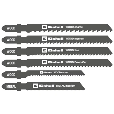 Abbildung von Original Einhell 10 tlg. Stichsägeblatt Set (Stichsägen Zubehör, T Schaft, für Holz und Metall, inkl. Aufbewahrungsbox)