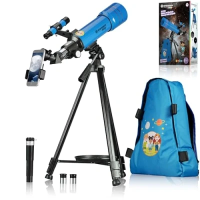 Abbildung von BRESSER junior Teleskop Linsenteleskop 70/400 mit Rucksack blau