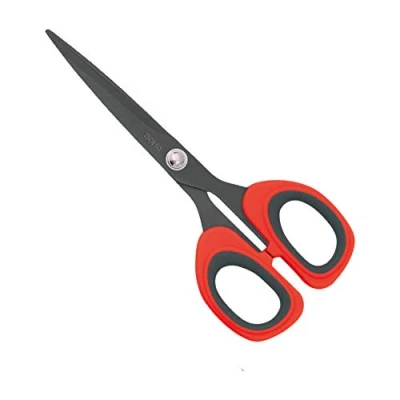 Abbildung von DOHE Ergonomische Antihaft Schere 175 mm Rot/Grau