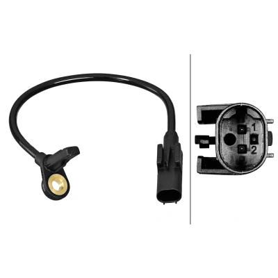 Abbildung von HELLA 6PU 358 217 021 ABS Sensor Hallsensor 2 205 MERCEDES BENZ: ML Klasse, R GL