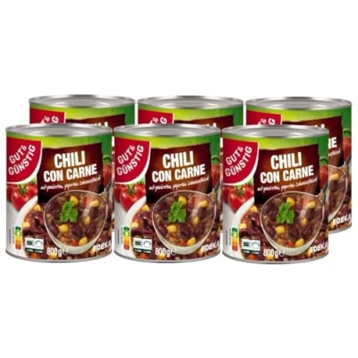 Abbildung von Gut &amp; Günstig Chili con Carne mit gegartem Schweinefleisch 6x800g