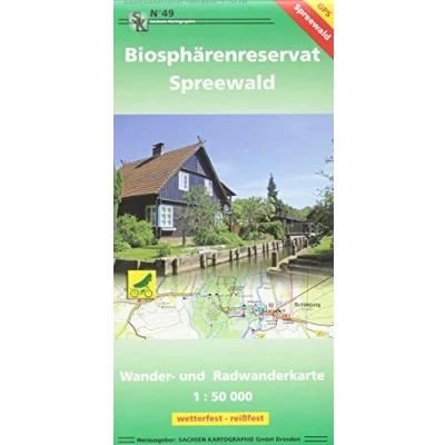 Abbildung von Biosphärenreservat Spreewald: Wander , Radwander und Wasserwanderkarte 1 : 50 000 GPS fähig, wetterfest, reißfest