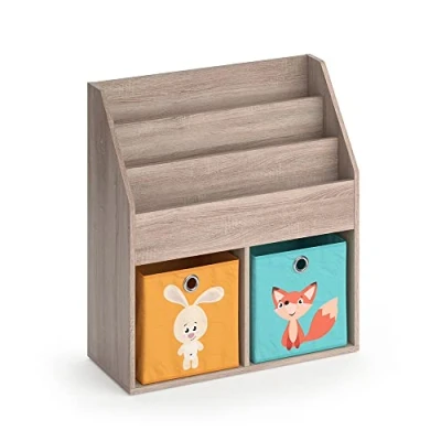 Abbildung von Vicco Kinderregal Luigi, Sonoma, 72 x 79 cm mit 2 Faltboxen Opt.1