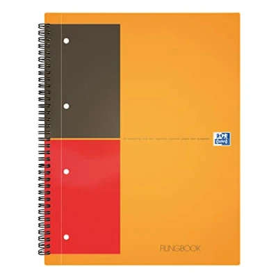 Abbildung von Oxford Activebook Interantional A5, liniert, 160 Seiten, versetzbares Register, Dokumententasche, 5 Stück