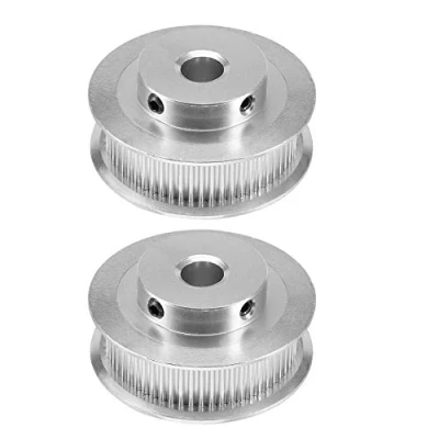 Abbildung von Saipor 2 Stück GT2 Zahnriemenscheibe Aluminium Zahnriemenrad Kit Riemenscheibe Synchronrad Timing Pulley für 3D Drucker Zahnriemen 6mm Breite Gürtel (60 Zähne 8mm Bohrung)