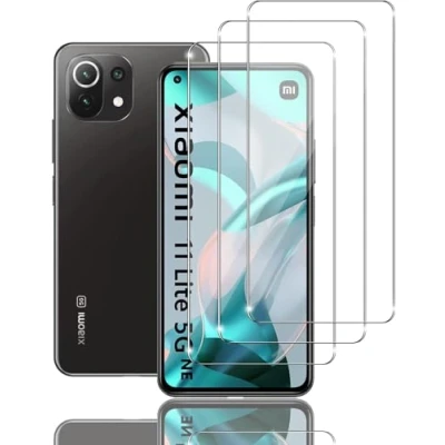 Abbildung von Jinyunlai Panzer Schutz Glas für Xiaomi 11 Lite 5G Panzerglas, HD Displayschutzfolie, 9H Härte Schutzglas Schutzfolie, Frei von Kratzern, Ultra klar Panzerfolie 3 Stück