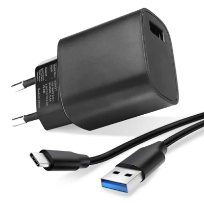 Abbildung von subtel® USB C Type Ladegerät Kabel 3A Ersatz Ladekabel für Bang &amp; Olufsen BeoPlay A1, A2 Active, BeoLit 17, P2, P6 Lautsprecher Musikbox Speaker Charger, Netzteil Auflader Anschluss