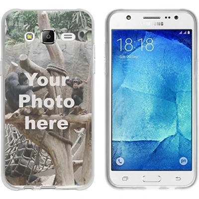 Abbildung von PhoneNatic Case kompatibel mit Galaxy J5 (2015 J500) Personalisierte Handyhülle Clear zum selbst gestalten eigenem Foto