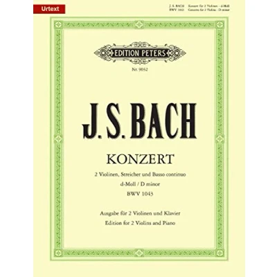 Abbildung von Konzert für 2 Violinen, Streicher und Basso continuo d Moll BWV 1043 / URTEXT: Klavierauszug von Wilhelm Weismann Ausgabe Violinen Klavier (Edition Peters)