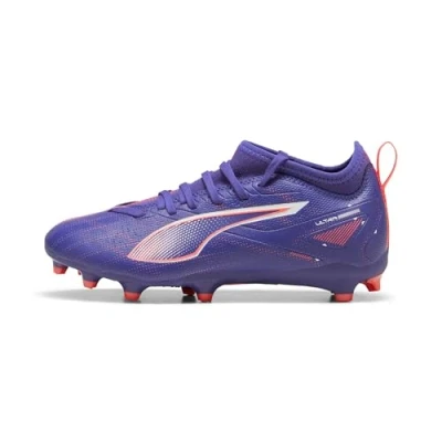 Abbildung von Puma Ultra 5 Match FG/AG JR Unisex Fußballschuh Nocken für Kinder, Größe: 34, Lapis lazuli/white/sunset glow Schuhe