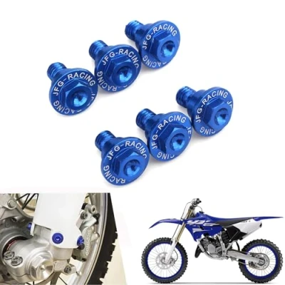 Abbildung von JFG RACING 6PCS Motorrad Vordergabeln Schutzschrauben für YZ65 YZ85 YZ125 YZ250 YZ250F YZ450F YZ125X YZ250X YZ250FX YZ450FX WR250F WR450F Blau
