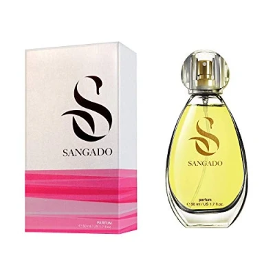 Abbildung von SANGADO Intensives Vergnügen Parfüm für Damen, 8 10 Stunden Langanhaltend, Luxuriös Duftendes, Blumiges Aldehyd, Zarte französische Essenszen, Extra konzentriert (Parfüm), 50 ml