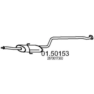 Abbildung von MTS 01.50153 Mittelschalldämpfer 1650 HYUNDAI: Matrix
