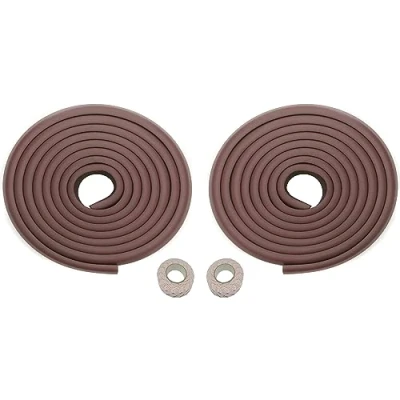 Abbildung von 10M L förmige Tischkantenschutz Extra Verdicken, Kantenschutz Stoßschutz für Tisch und Möbel Kanten, Kindersicher Schwamm Kissen Anti Kollisions Stoßstange Streifen, Braun TKD7000 Brown 2x5m
