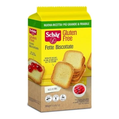Abbildung von 3x Schar Fette Biscottate Senza Glutine Zwieback gebackenem Brot 260g Glutenfrei