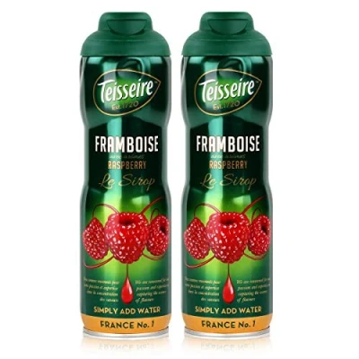 Abbildung von Teisseire Getränke Sirup Raspberry/Himbeer 600ml der genauso schmeckt wie die Frucht (2er Pack)