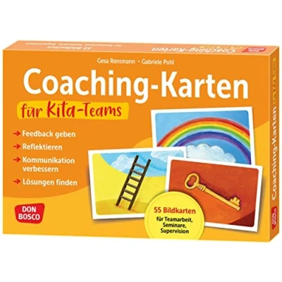 Abbildung von Coaching Karten für Kita Teams: Feedback geben, reflektieren, Kommunikation verbessern, Lösungen finden. 55 Bildkarten Teamarbeit, Seminare, ... Teamentwicklung &amp; Qualitätsmanagement)