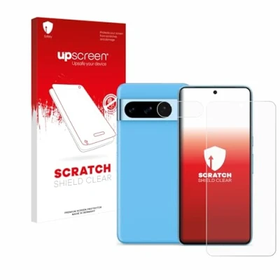 Abbildung von upscreen Schutzfolie für Google Pixel 8 Pro (Display+Kamera) Kristall klar, Kratzschutz, Anti Fingerprint