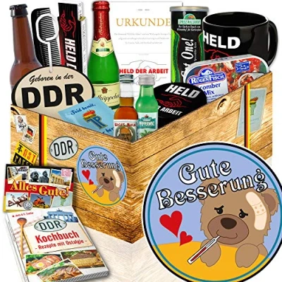 Abbildung von Gute Besserung + Geschenk Genesung Ossi Paket Männer