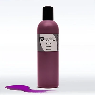 Abbildung von Senjo Color Basic Bodypainting Farben I Kosmetische Körperfarbe wasserlöslich Liquid für Airbrush und Pinsel 250ml Rotviolett