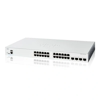 Abbildung von Cisco Catalyst 1200 24T 4G Smart Switch, 24 Port GE, 4 x 1 GE SFP, eingeschränkter Lebenszeitschutz (C1200 4G)