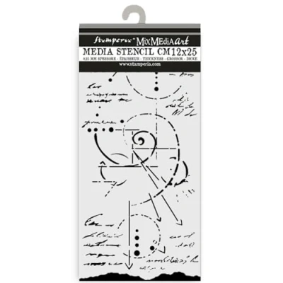 Abbildung von Stamperia Silent Sea Thick Stencil 12x25cm Fossil (KSTDL116)