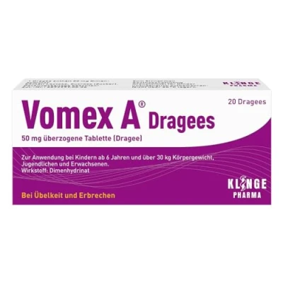 Abbildung von KLINGE Übelkeit Vomex A Dragees, 20 Tabletten