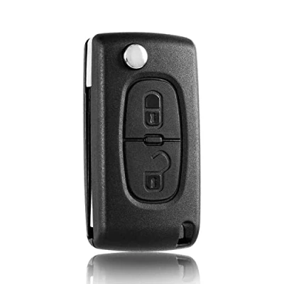 Abbildung von 2 Tasten Gehäuse der Fernbedienung Typ Messer für Peugeot 207 308 407 607 807 und Citroen C2 C3 C4 C5 C6 C8 DS3 DS4 Auto Schlüsselgehäuse Pilot Autoschlüssel