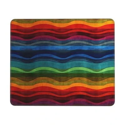 Abbildung von Mauspad, Computer Mauspad mit rutschfester Gummiunterseite, Regenbogen Druck, wasserdicht, Gaming Mauspads, personalisiertes für Büro, Zuhause, Laptop, Reisen