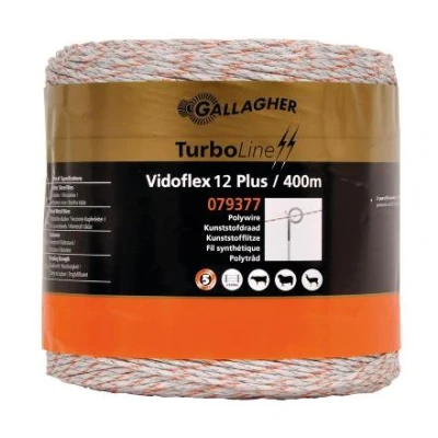 Abbildung von Gallagher Weidezaunseil Vidoflex 12 TurboLine Plus 400m weiß,