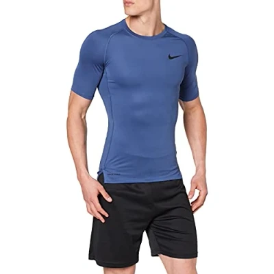 Abbildung von Nike Herren M NP TOP SS Tight T Shirt, Mystic Navy/(Black), 4XL