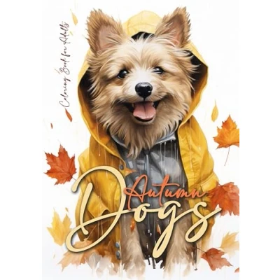 Abbildung von Herbst Hunde Malbuch für Erwachsene: Erwachsene Graustufen Ausmalbuch A4: ... Books (Autumn Coloring Books, Band 1)