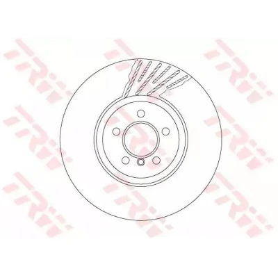 Abbildung von TRW DF6613S Bremsscheibe 374 36 5 120 Belüftet, Verbundbremsscheibe hochgekohlt BMW: 6 Gran Coupe, Cabrio, 7