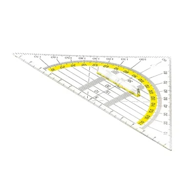 Abbildung von TSI Geodreieck mit Griff, 16 cm, transparent, Art. 46318