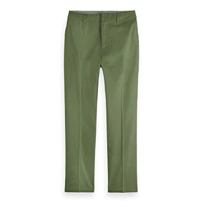 Abbildung von Scotch &amp; Soda Damen Abott Mid Rise Tapered Chino in Organic Cotton Pants, Army 0115, 30W / 34L EU