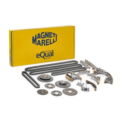 Abbildung von MAGNETI MARELLI 341500001180 Steuerkettensatz mit Zahnrad Kette geschlossen, Simplex AUDI: A6 C6 Avant, Limousine, A5 B8 Coupe